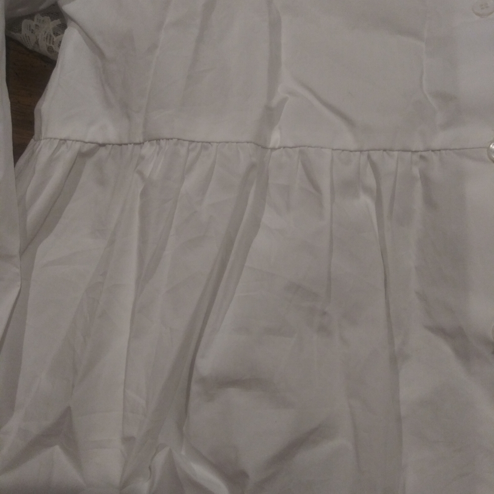 SOLD Zara white Petter pan button down shirt - Picture 7 of 8